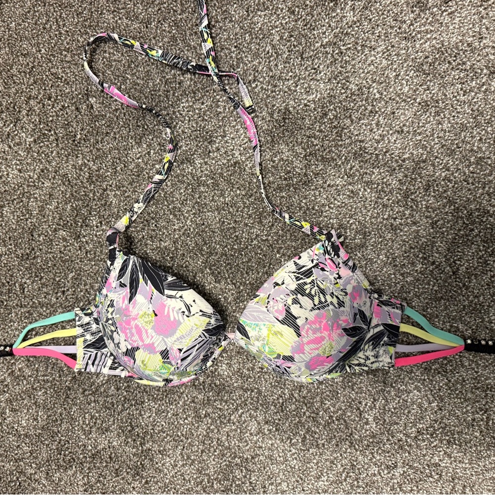 Victoria's Secret Colorful Floral Bikini Top